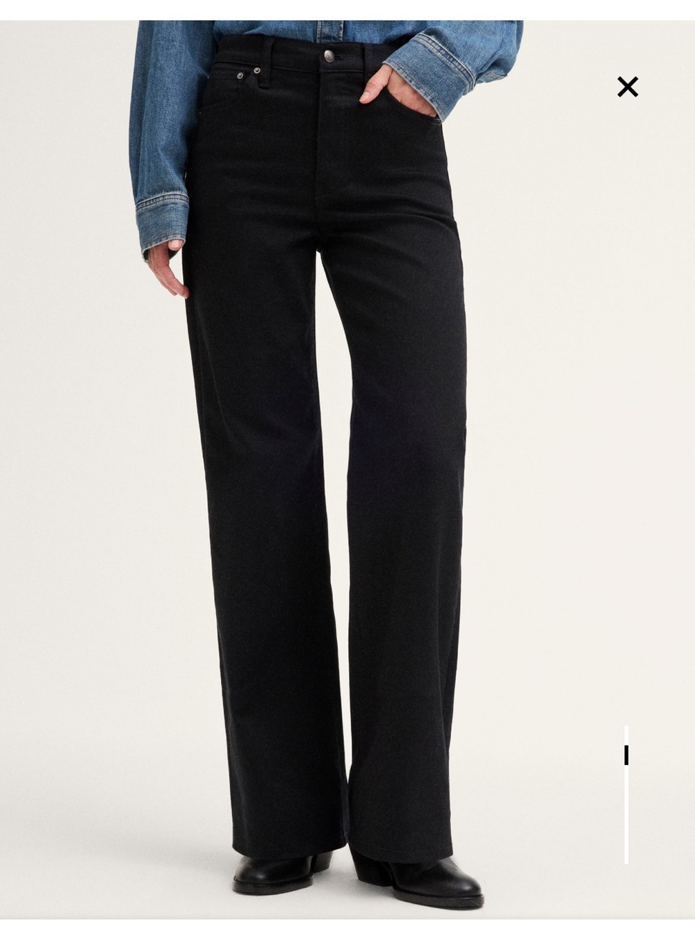 Madewell Black Wide-Leg Jeans